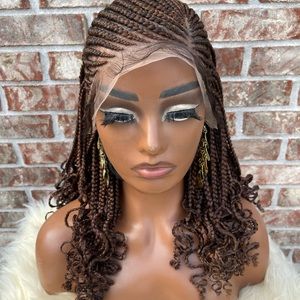 13x6 braided wig with adjustable band